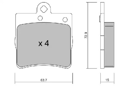 Комплект тормозных колодок AISIN BPMB-2007